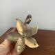 Brass flower candle holder with handle, 1960