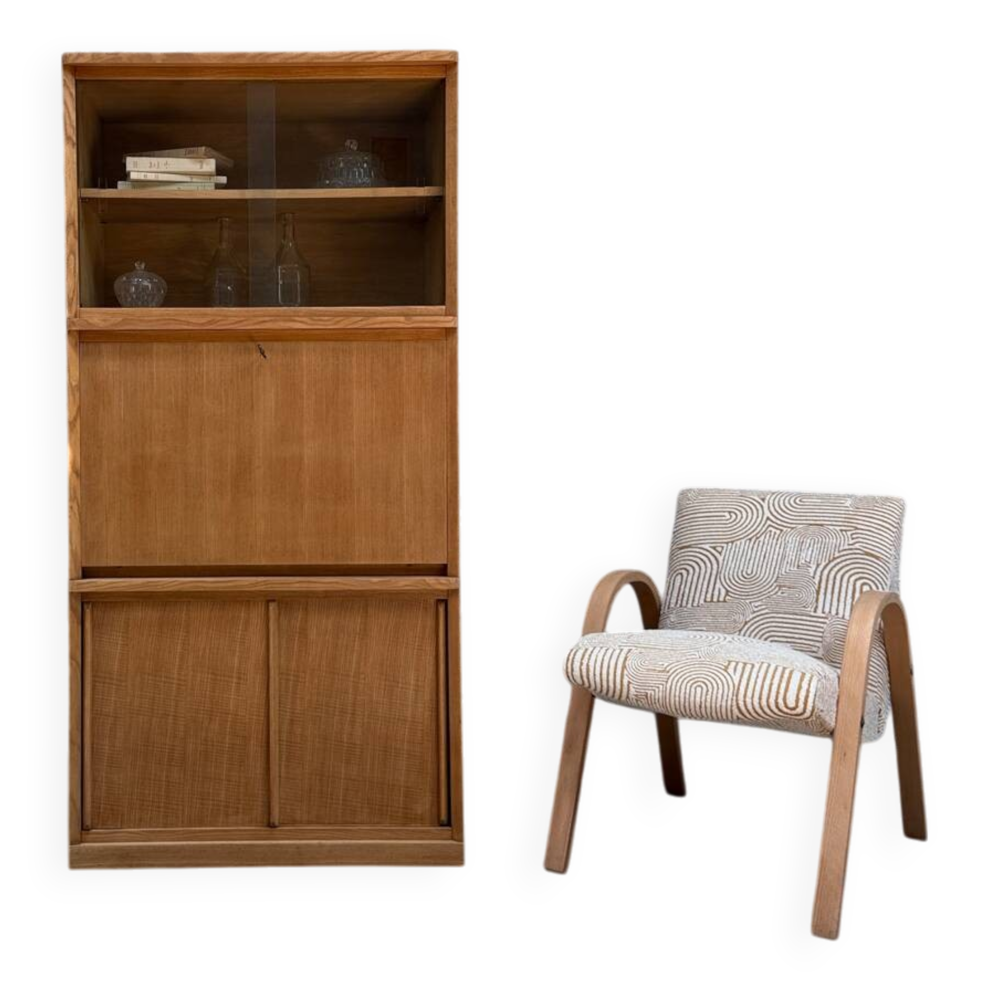 60s-70s oak secretary desk (renovated)