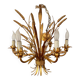 Golden wheat ear chandelier