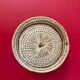 Vintage basket in braided rattan
