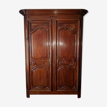 Lingère cabinet in solid mahogany