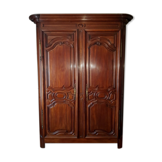 Lingère cabinet in solid mahogany
