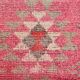 Tapis de couloir Oushak rose et rouge 88x306 cm SK 22815