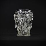 Unsigned Lalique Bacchantes vase in clear crystal, mid-20th century