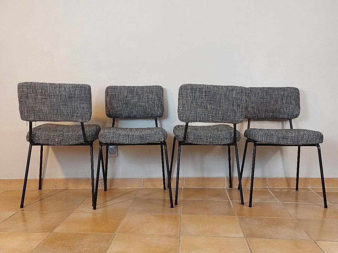Set de 4 chaises design André Simard, édition Airborne, 1960