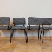 Set of 4 design chairs André Simard, Edition Airborne, French Modernism 1960s