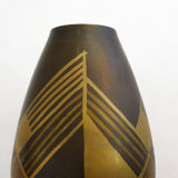 Small art deco copperware vase