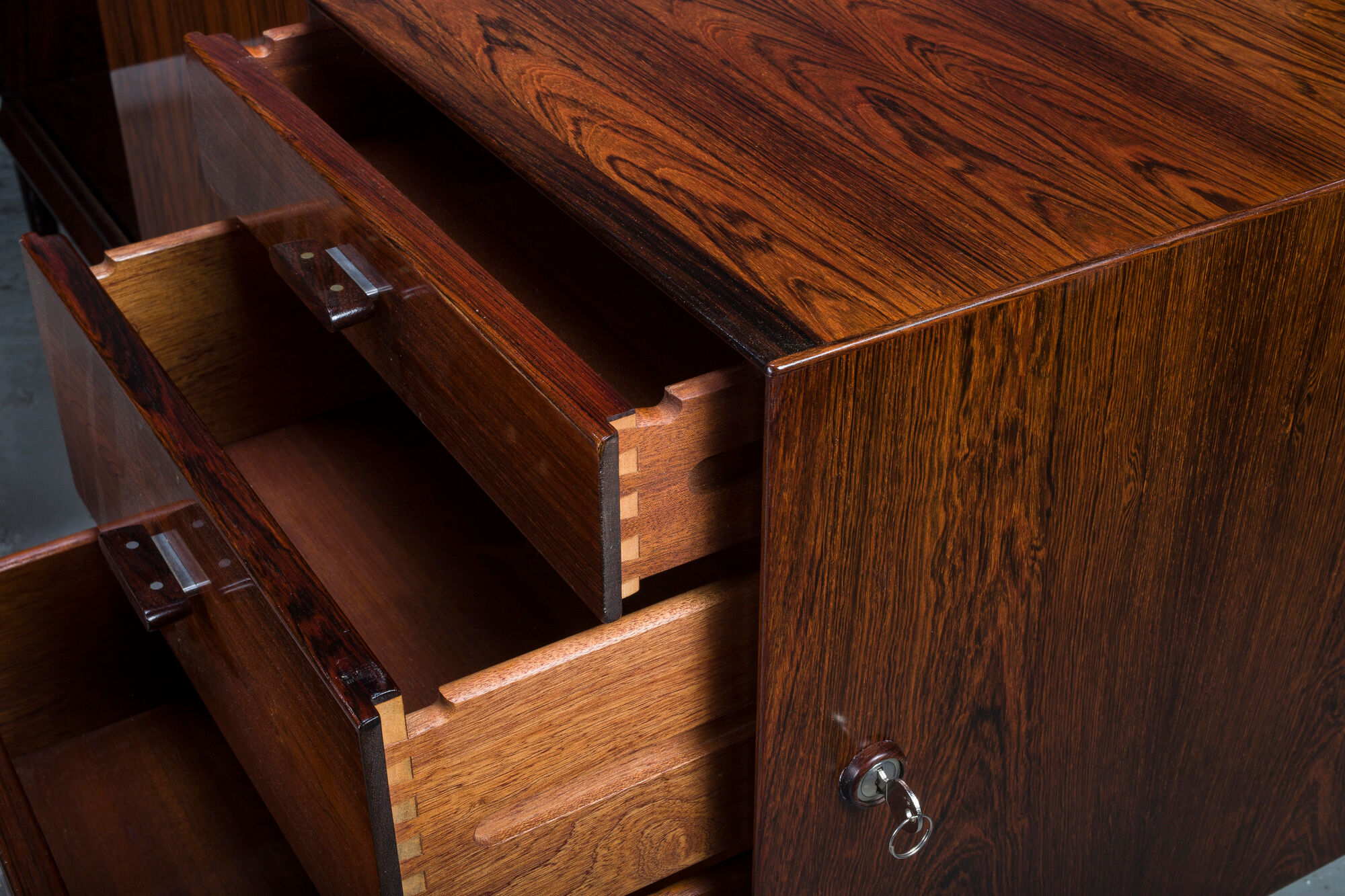 Executive Desk with Sideboard in Rosewood by Arne Vodder for Sibast Møbelfabrik, Denmark, 1950s