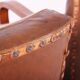 Vintage Art Deco Lounge Set in Walnut and Leather, 1930s, Set of 3