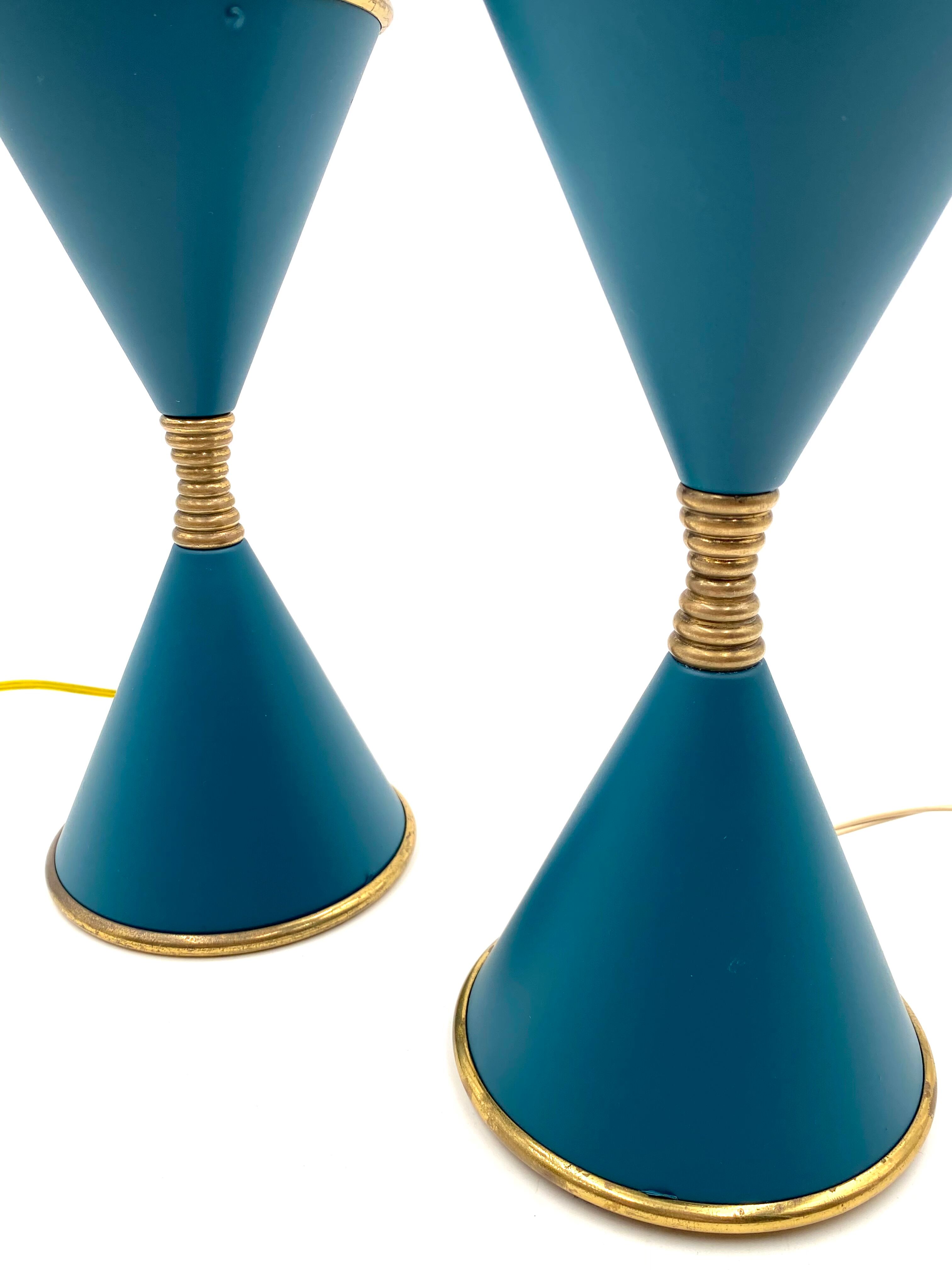 Lampes de table 'Clessidra', d'Angelo Lelii, Arredoluce, Milan Italie, 1960