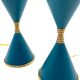 Angelo Lelii, two 'Clessidra' table lamps, Arredoluce, Milan Italy, 1960