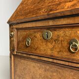 Burr walnut bureau bookcase 19th century