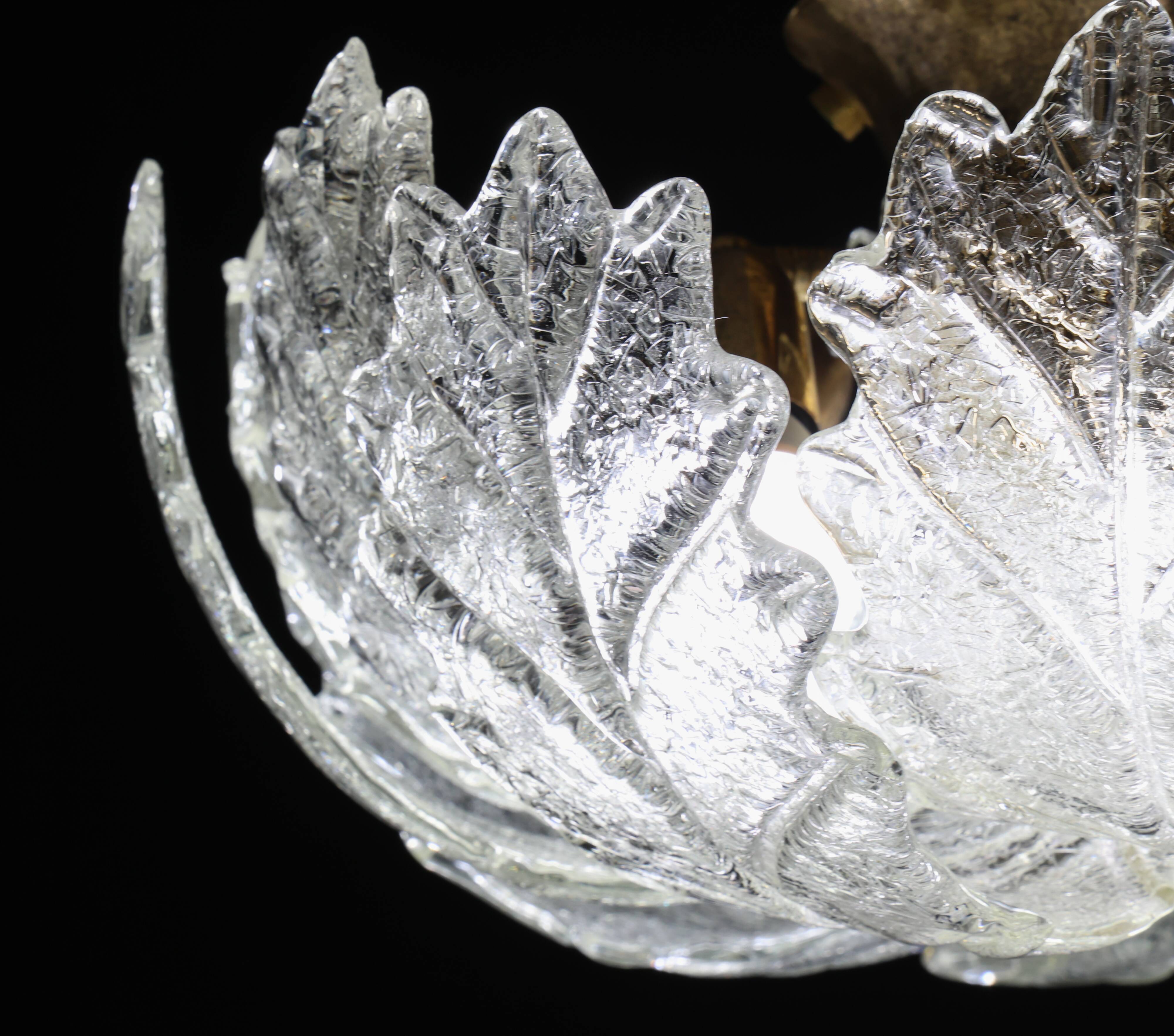 Verona, Luxury Italian Murano Glass Ceiling Light or Flush Mount, 1980s