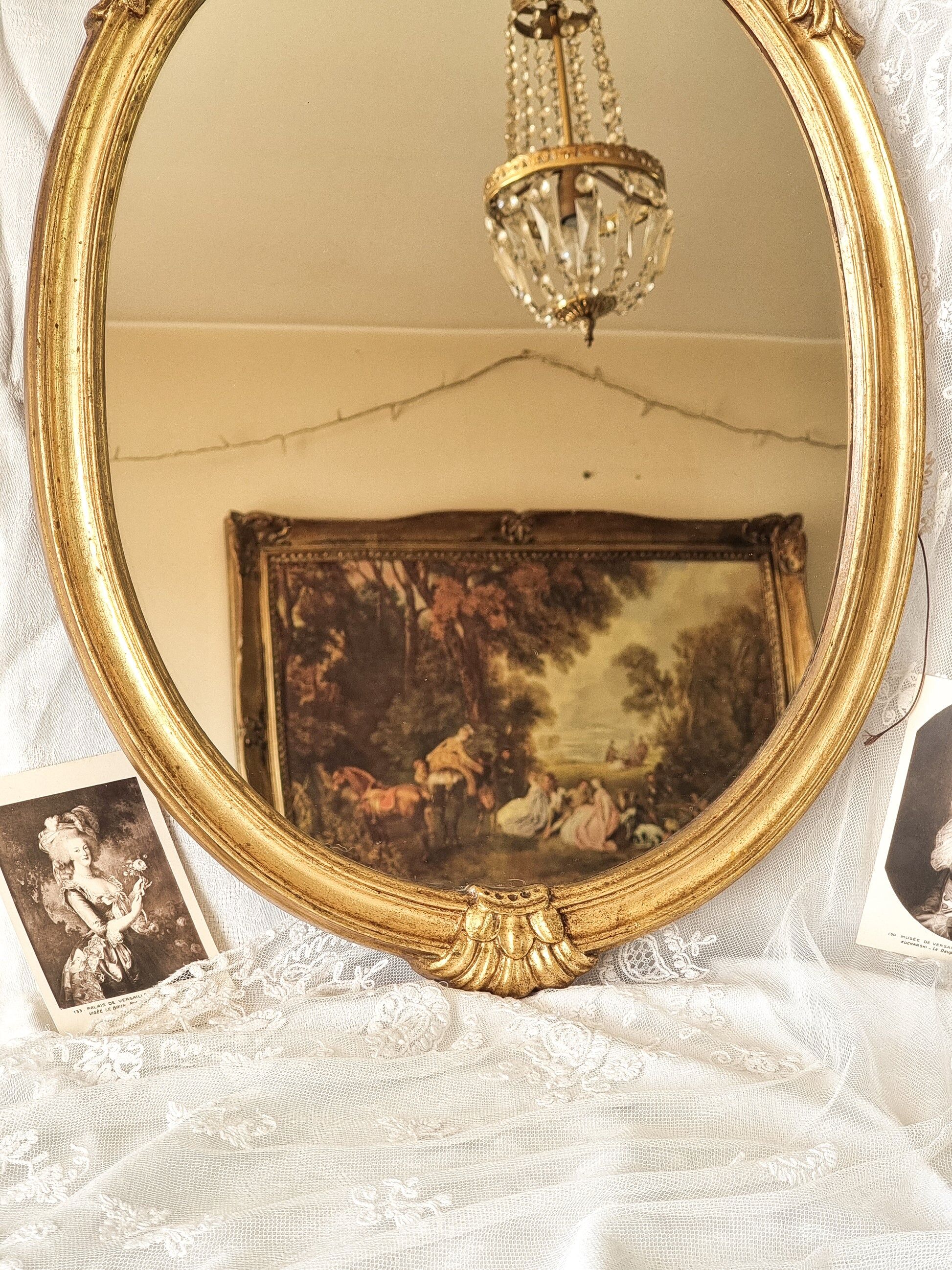Golden rococo mirror