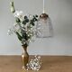 Vintage globe pendant in molded glass