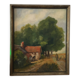 Ancient landscape painting.