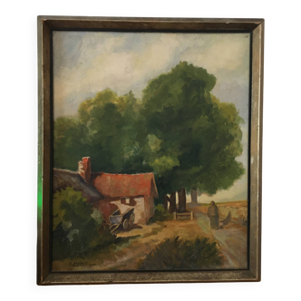 Ancient landscape painting.