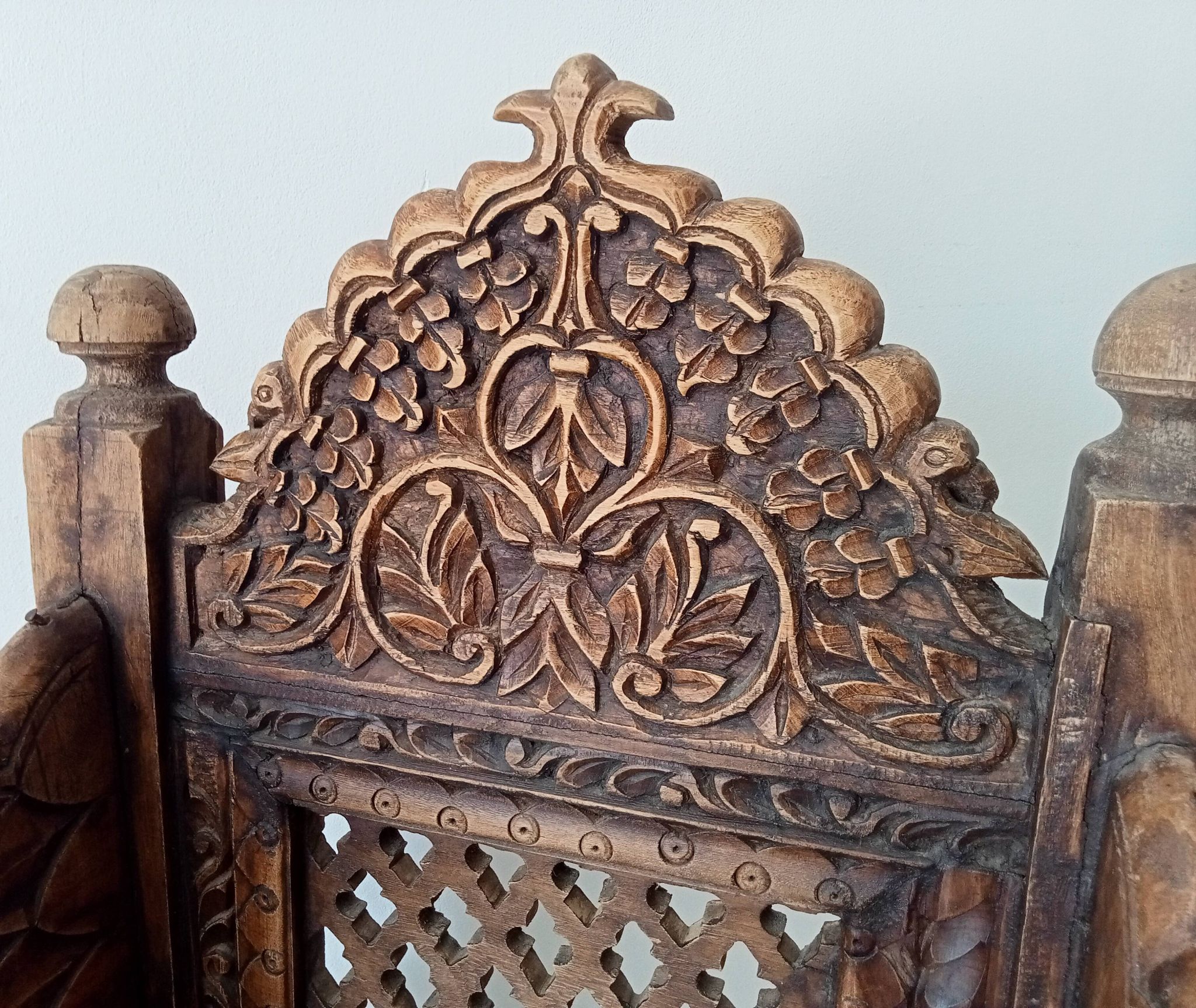 Antique Pidha Armchair from Rajasthan, 19th Century in Rosewood