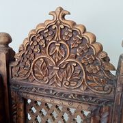 Antique Pidha Armchair from Rajasthan, 19th Century in Rosewood