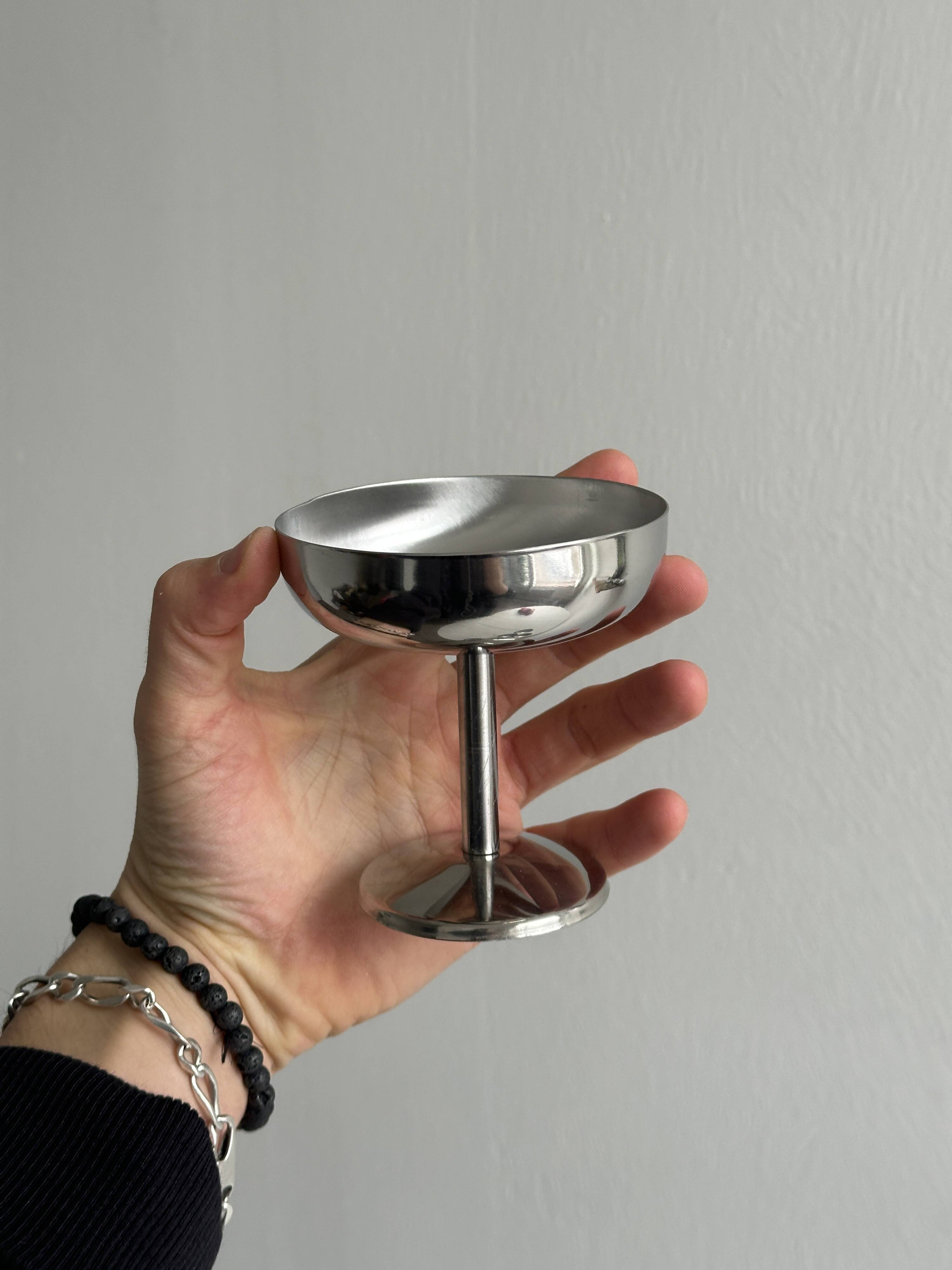 6 stainless steel footed bowls, Letang Remy style