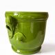 Glazed green cache-pot