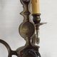 Pair of Double French Vintage Bronze Effect Metal Flemish Wall Lights