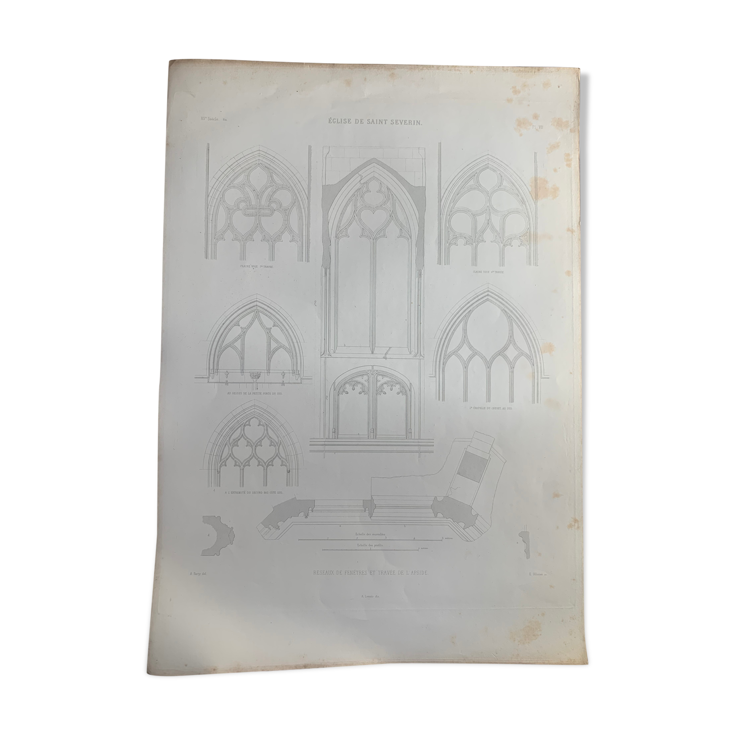 Antique engraving architecture