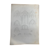 Antique engraving architecture