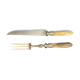 Tableware, silver-plated carving set with horn, early 20th century.