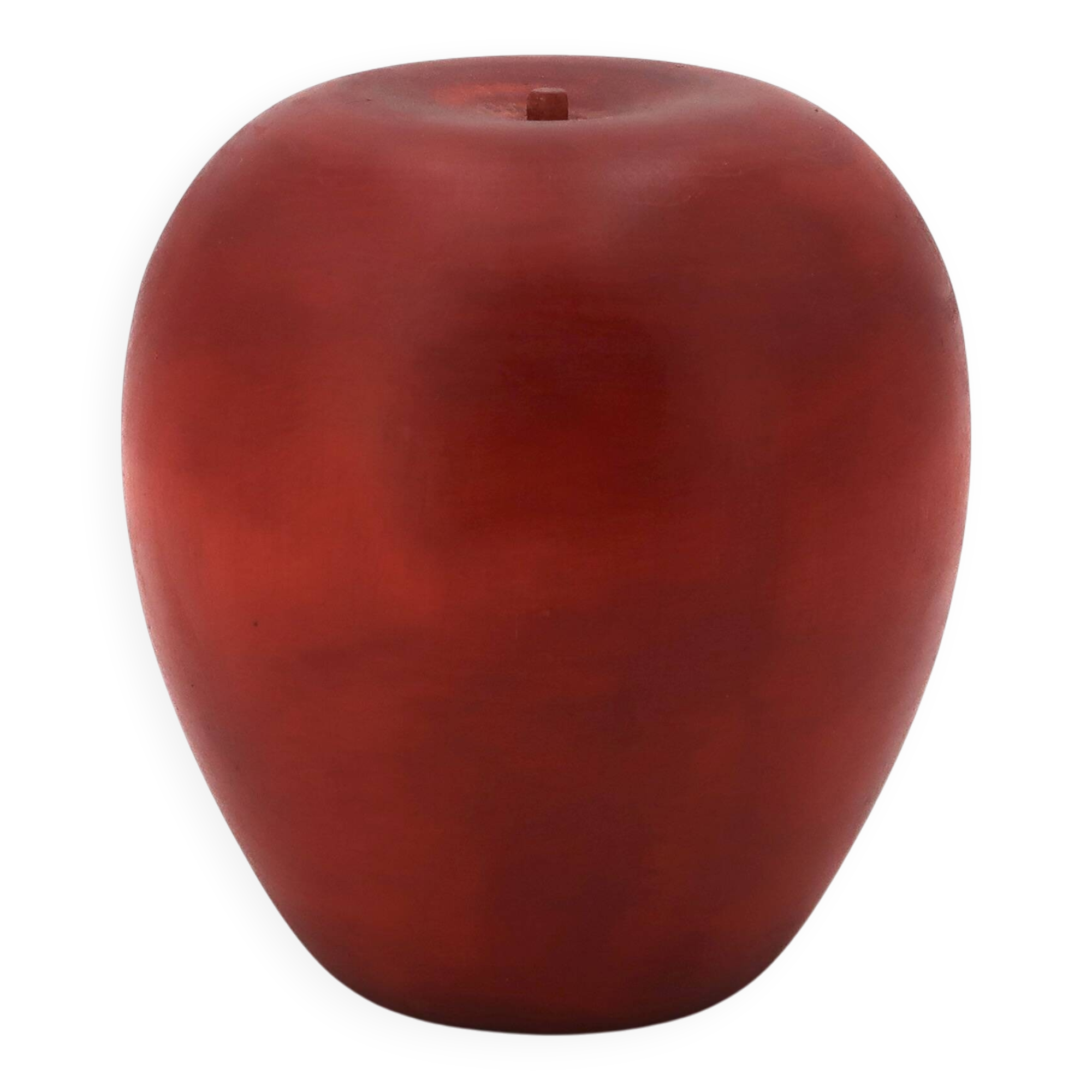Sculpture of a giant red apple in wood, 1960s