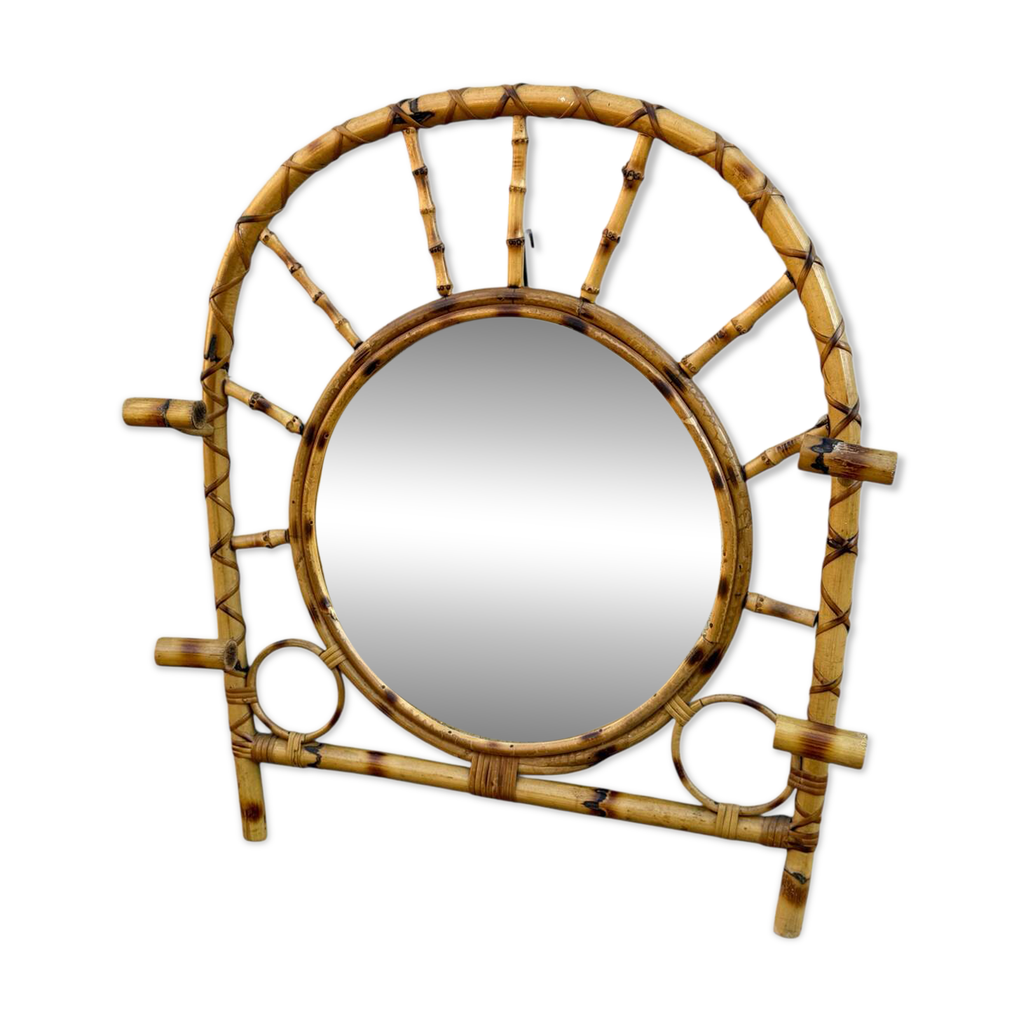 1960s French Roitn Coat Rack Mirror