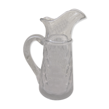 Pichet à cidre en verre, travail normand xix-ème