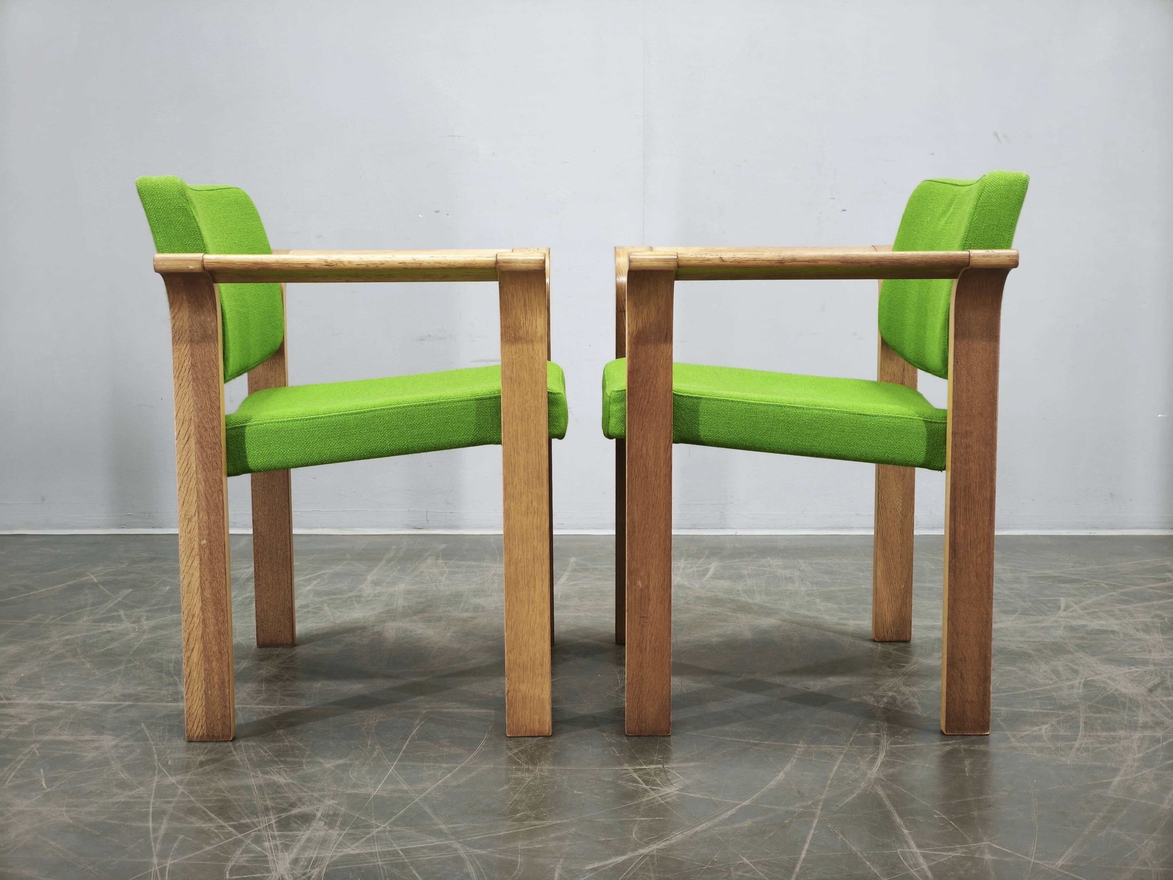 Set of 4 Danish Oak Armchairs by Magnus Olesen, 1960s