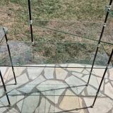 Présentoir de vitrine vintage en verre. 1960