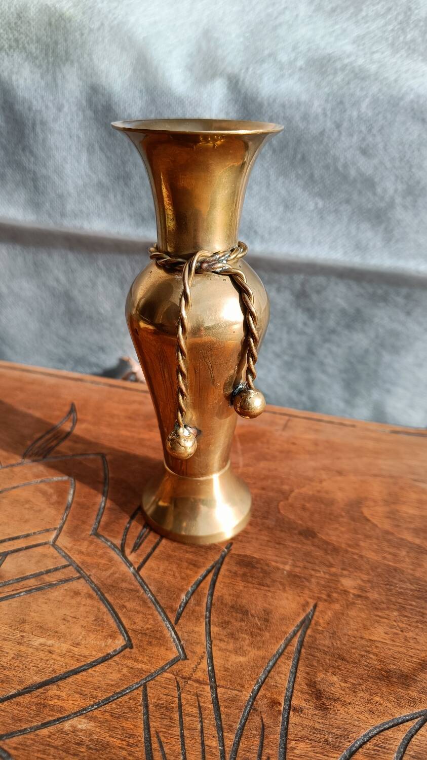 Vintage brass vase
