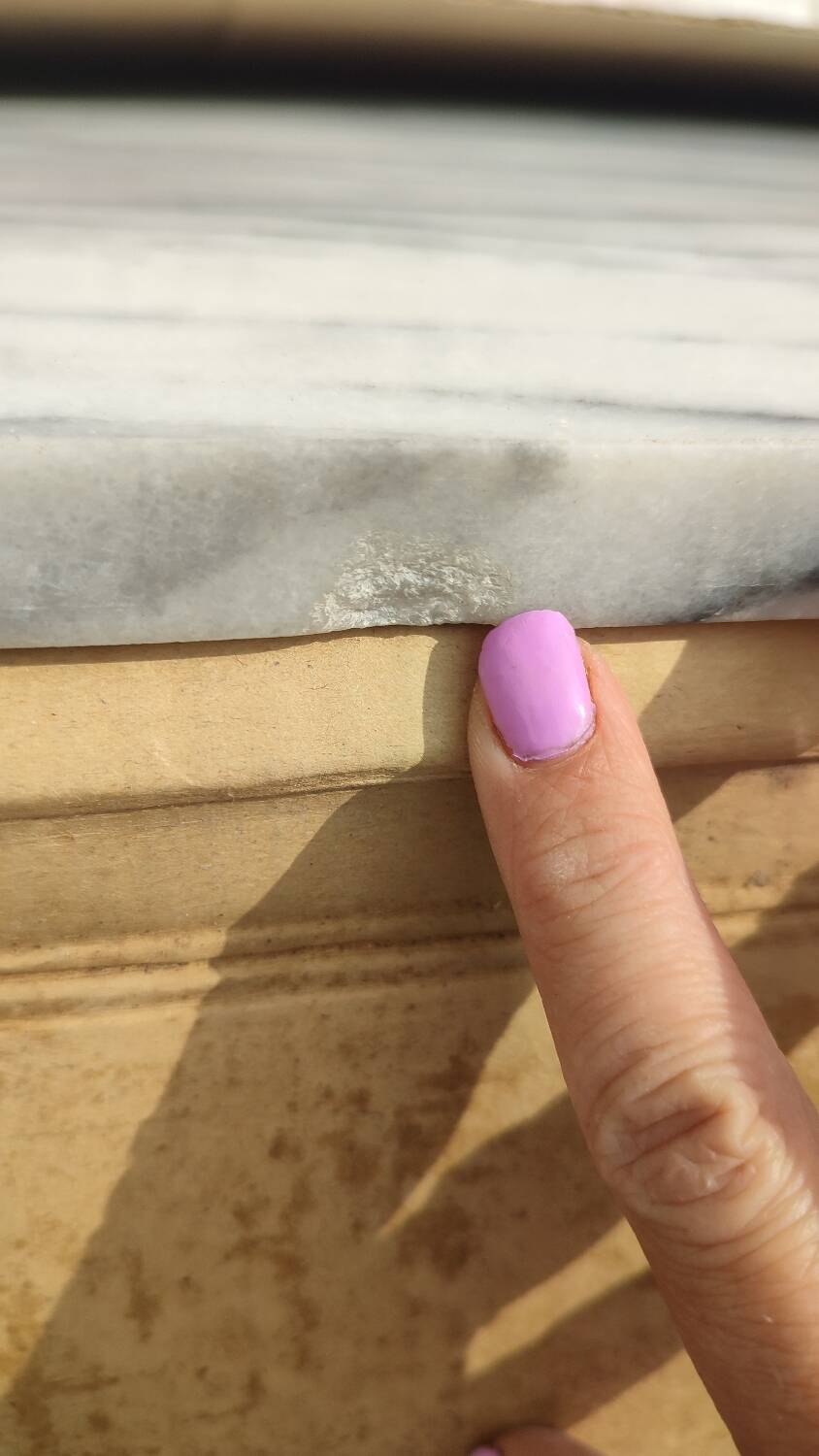 Cast iron and marble bistro table