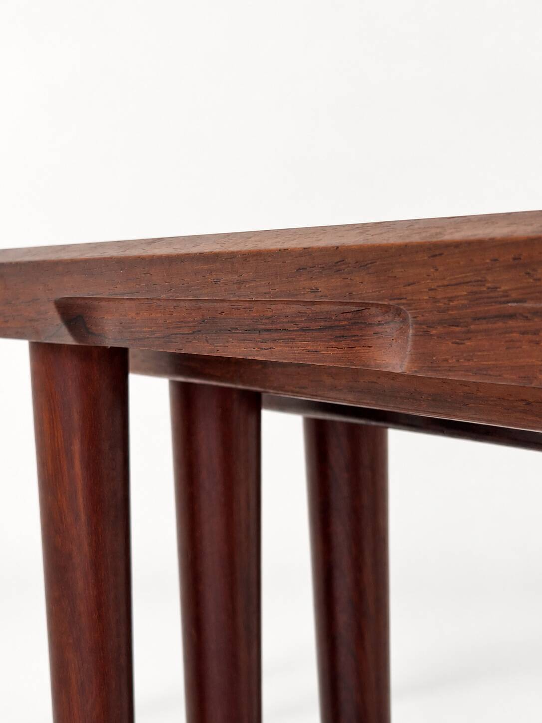 Rosewood nesting tables with ceramic tiles, Denmark, 1960s, set of 3