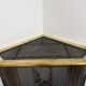 Corner fireplace screen in brass attributed to Dagobert Peche