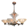 Ezan Art Deco 6-light chandelier