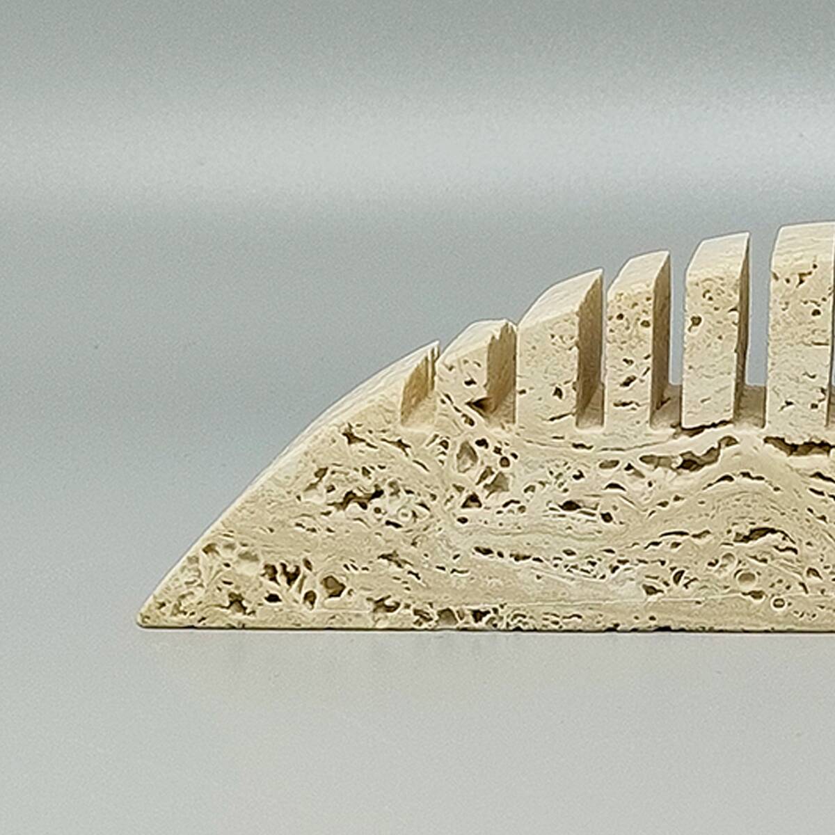 1970s Original Big Travertine Fish Sculpture by Enzo Mari for F.lli Mannelli
