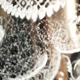 Hand-carved glass jug. France, 1950s.