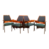 Ensemble de quatre chaises années 1960