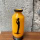 Miniature vase art deco glass orange silhouette smoker