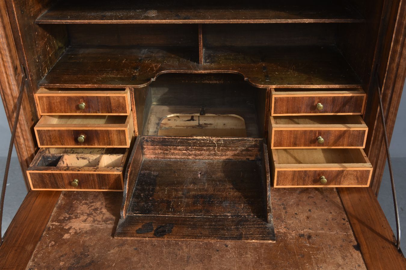 18th-century mahogany door secretary