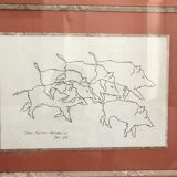 Framed drawing by Jean Fabius Henrion, year 92