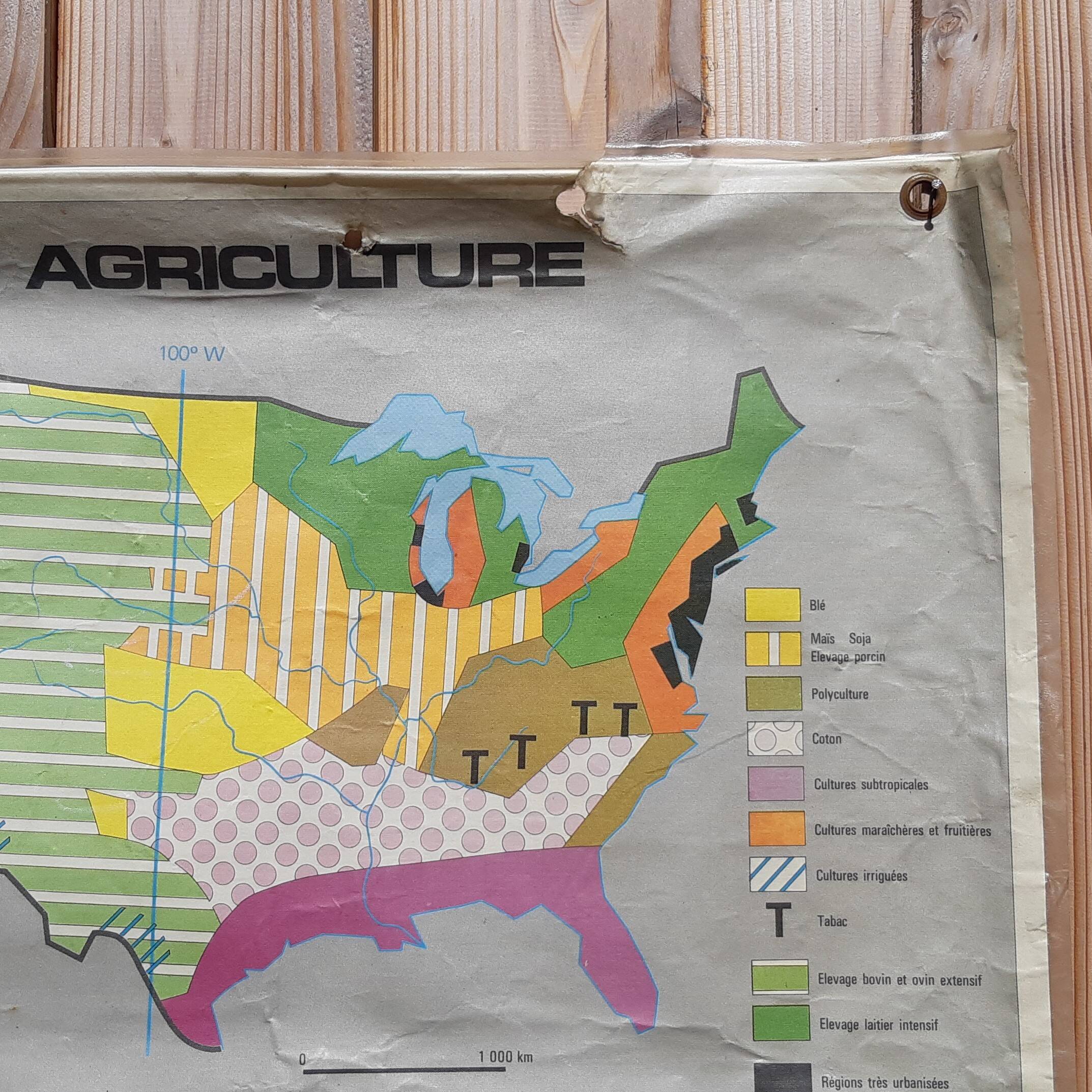 School map representing the United States of America