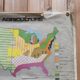 Carte scolaire représentant les Etats-Unis d'Amérique
