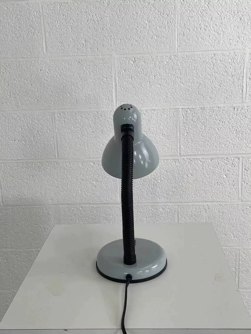 Grey industrial desk lamp