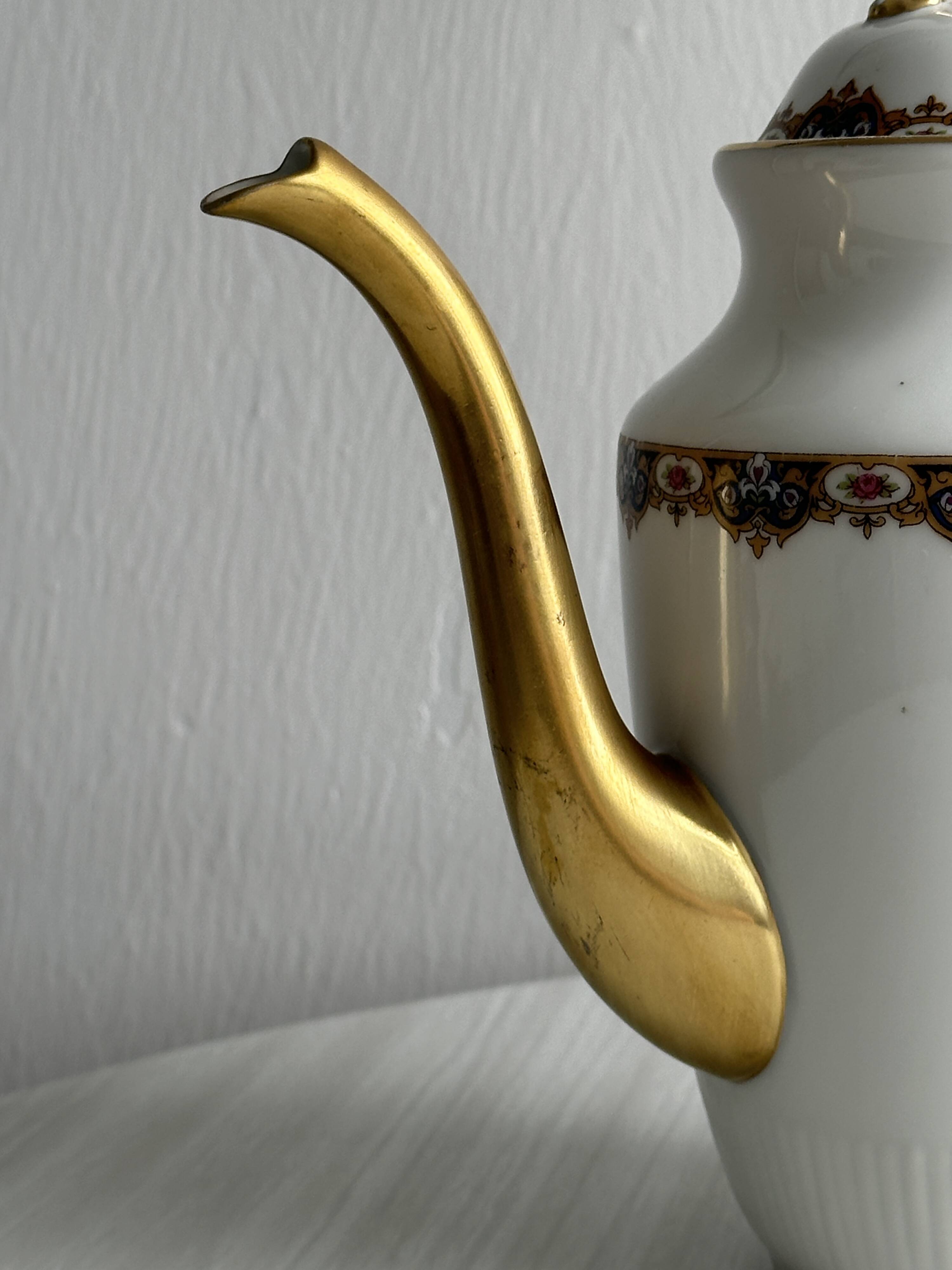 Limoges Vignaud porcelain teapot.