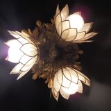 Plafonnier lotus flowers in mother-of-pearl